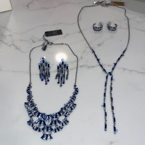 NWT INC Blue Rhinestone Set